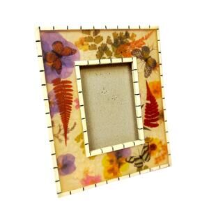 Vintage Floral Resin Frame Jordan Mark Secret Garden Dental Edge for 3.5x5" Pic